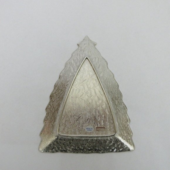 International Silver Co Christmas Tree Shape Candy Trinket Dish 8.5" x 6.5" New! - Picture 2 of 7